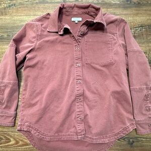 Bagatelle Dusty Rose Button-Down Structured Shirt - M